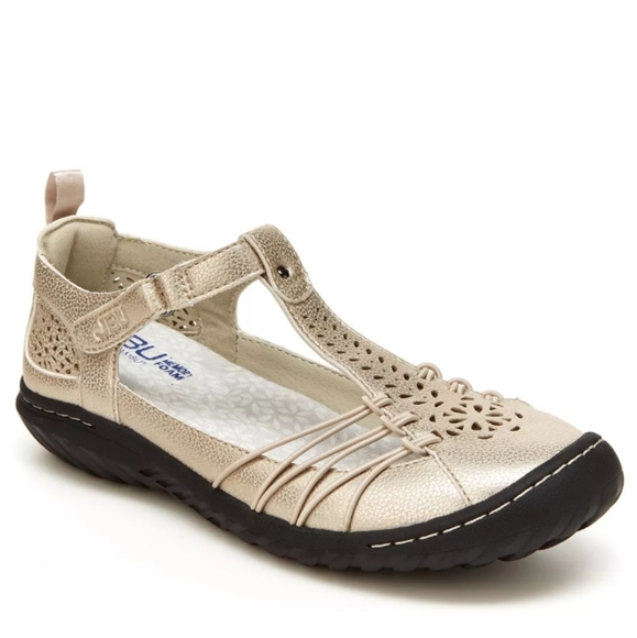 JBU Shoes - JBU Sahara Casual Mary Jane Flats Champagne  -8.5